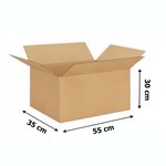 Коробка картонная трехслойная 55*35*30cm - 650 тг